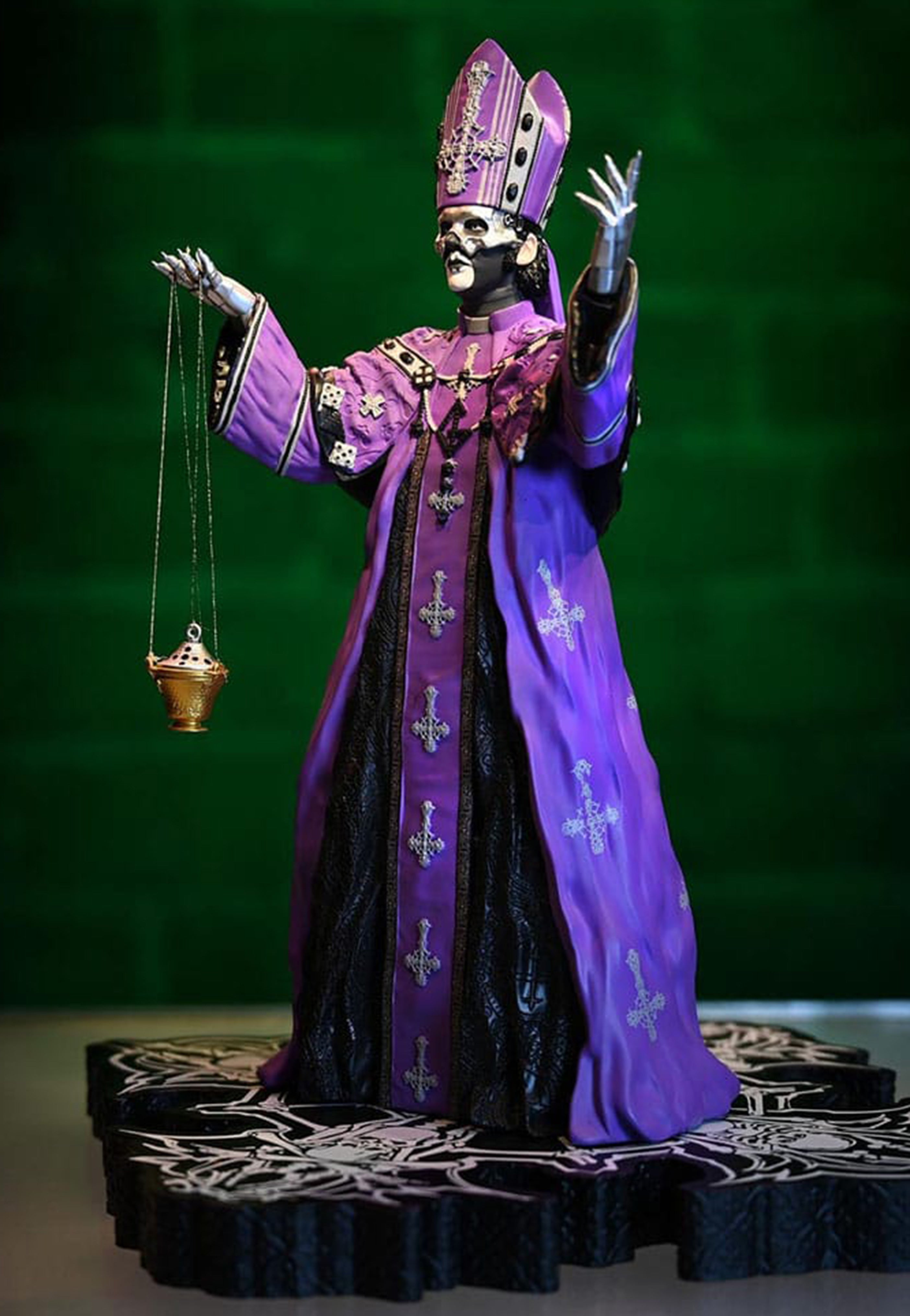 Ghost - Papa V Perpetua Purple Robes Rock Iconz - Statue | Neutral-Image